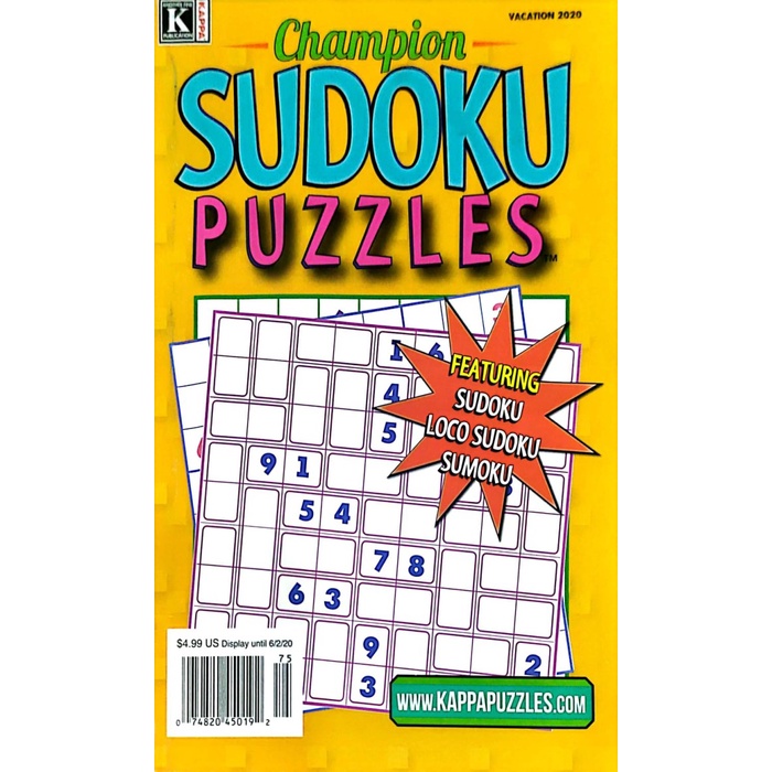 

Sudoku Puzzles Book By Kappa