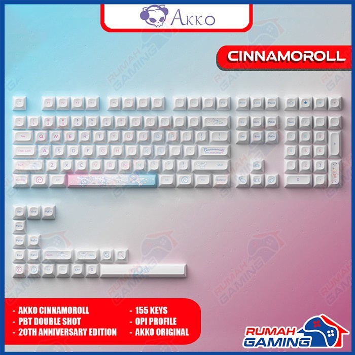KEYCAP - KEYCAPS - OPI PROFILE - AKKO CINNAMOROLL 20TH ANNIVERSARY