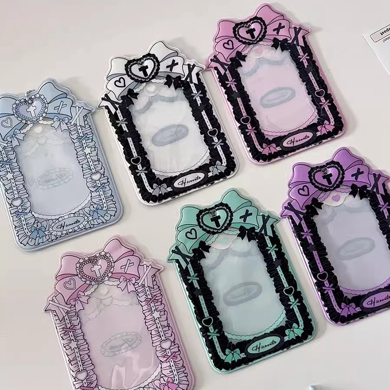 

3inch Photocard Holder Creative Idol Card Protective Sleeves Kpop Photo Protector Keychain Bag