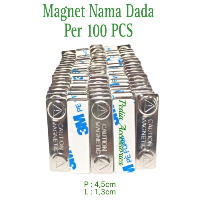 

Original Premium Magnet Nama Dada Magnet Name Tag - per 100pcs Kode 1456