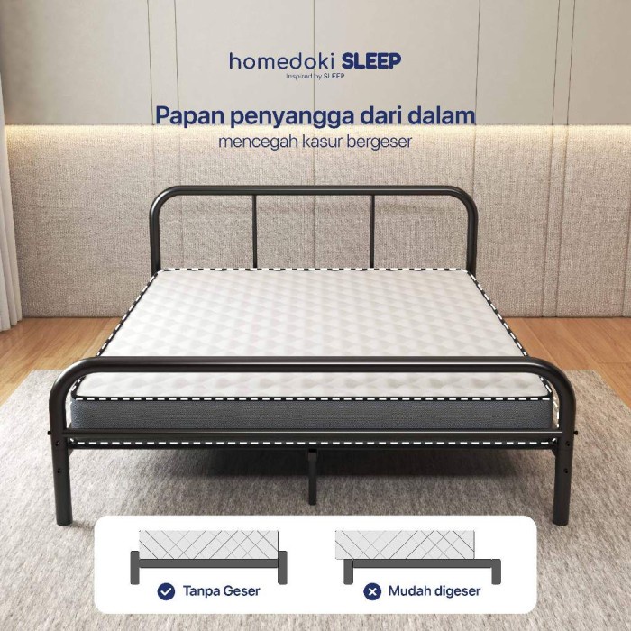 Homedoki Classicbed Series / Divan Besi / Dipan / Tempat Tidur Besi / 180x200