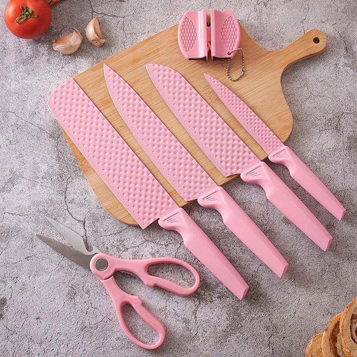 WMEDIA PISAU SET DIAMOND 6PCS / PREMIUM DIAMOND KNIFE SET / KNIFE SET 6 IN 1