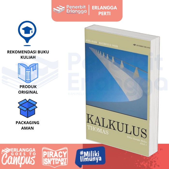[Erlangga Official] Buku Referensi: Kalkulus Edisi 13 Jilid 1 - George B. Thomas, JR