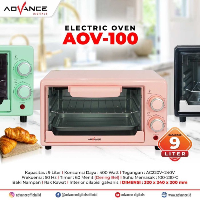 Oven Listrik Oven Electric Advance Aov100 New