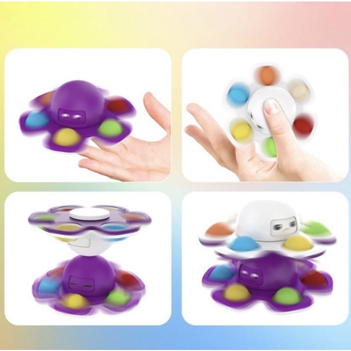 Spinner Octopus Gurita Pop It Fidget Toys Squishy Mainan Anak Tiktok