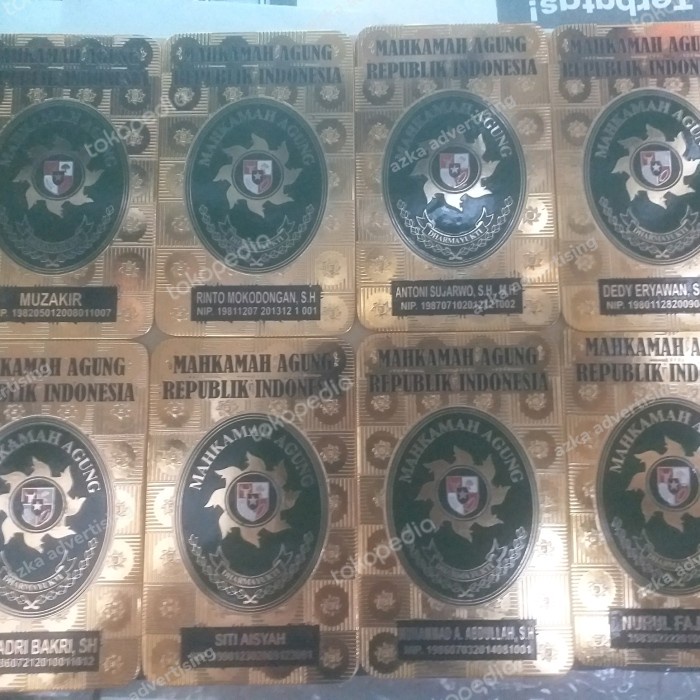 

Plat Id Card Mahkamah Agung Kode 1109