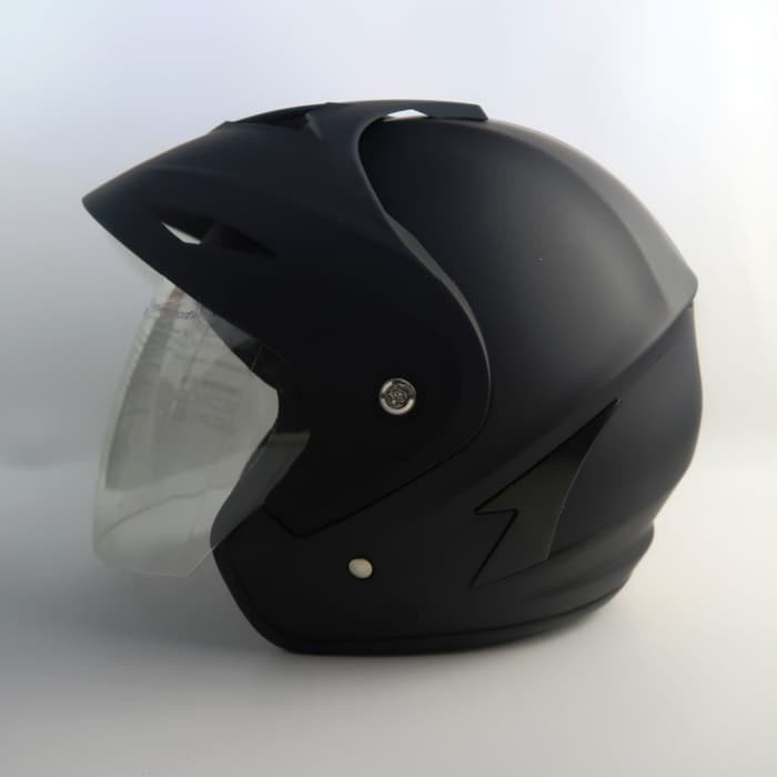 Product Laris Helm 05 Ukuran Besar L - 2Xl Solid Black Doff Termurah
