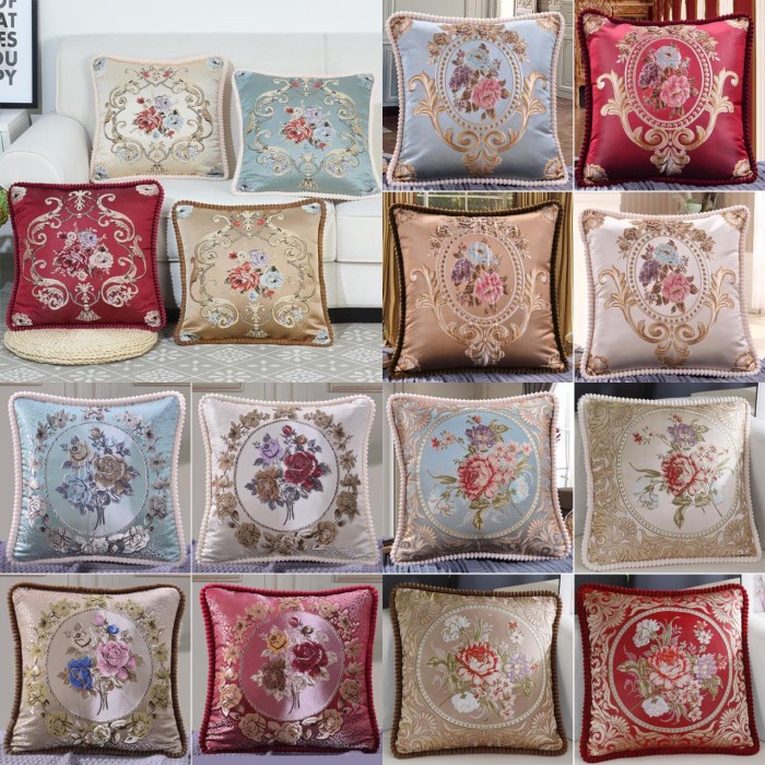 Sarung Bantal Sofa Sarung Bantal Kursi Type Mewah Import 4545Cm