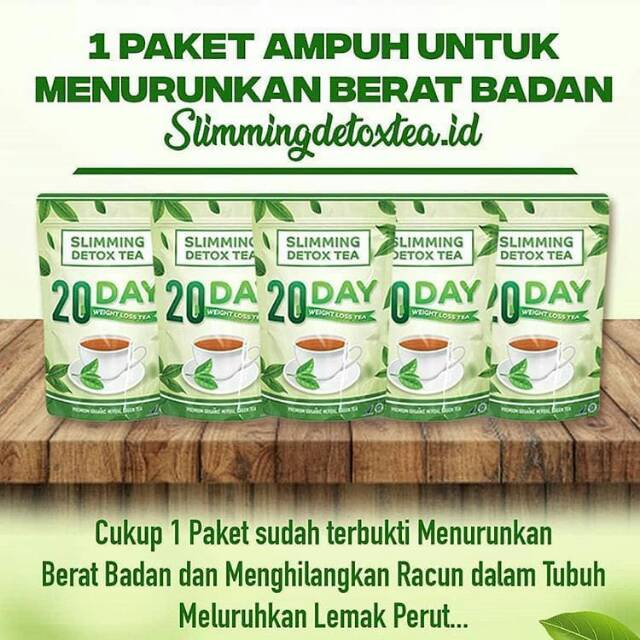 Pelangsing Slimming detox tea 20 day teatox
