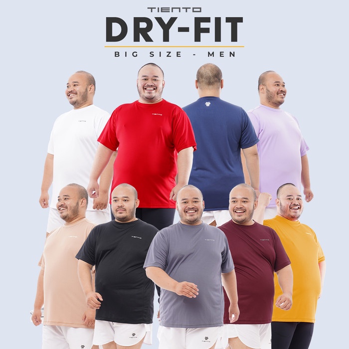 Kaos Dry Fit Big Size Men Running Baju Olahraga Lari Pria