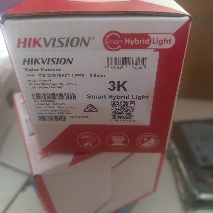 Hikvision 5MP DS-2CE16K0T-LPFS 3K