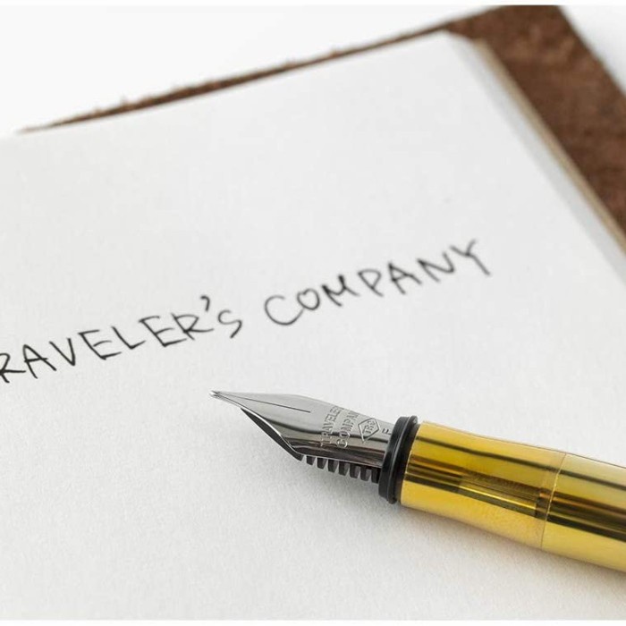 

Midori Traveler Notebook / Traveler's Notebook Brass Fountain Pen