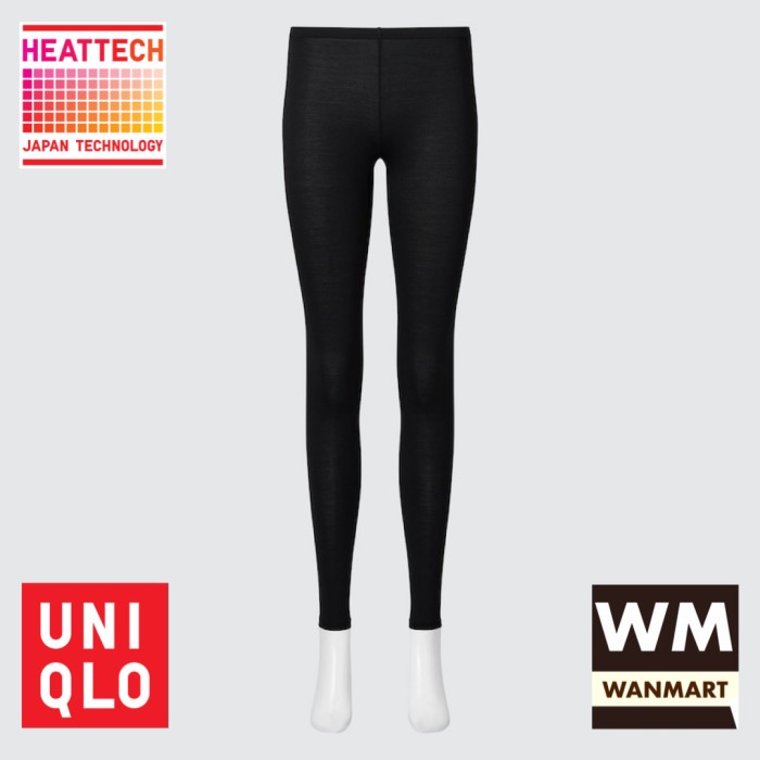 Uniqlo Celana Long John Wanita Heattech Black Longjohn