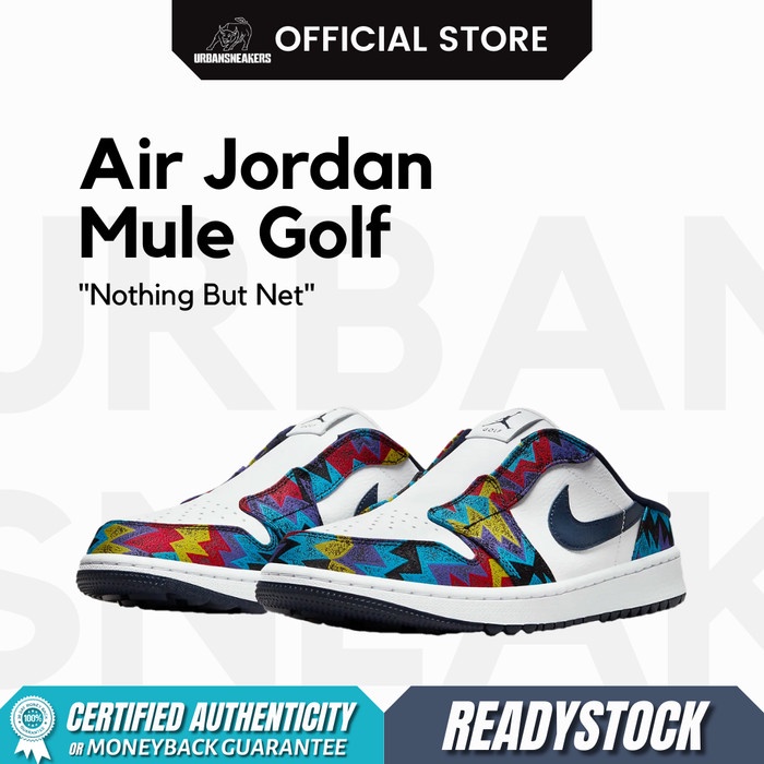 Harga Diskon Nike Air Jordan 1 Golf Mule Nothing But Net FJ1214 100