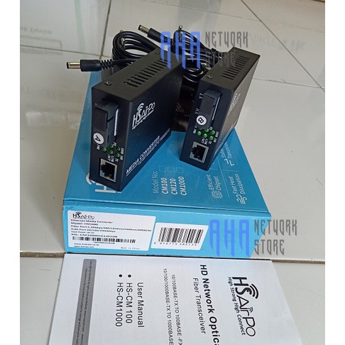 HARGA DISC - HSairPo CM1000 Converter FO 1.25Gbps Gigabit port Converter FO Gigabit