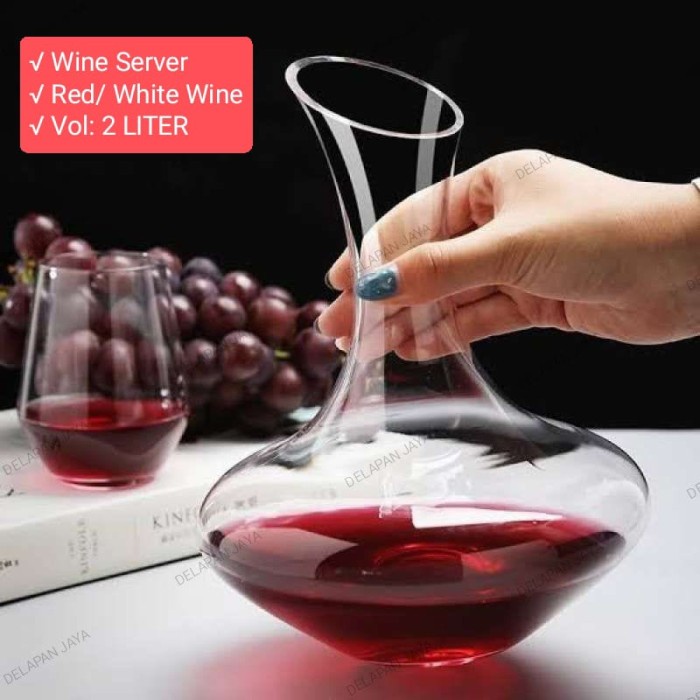 RED WINE DECANTER 2L/ Gelas Red Wine Decanter/ Carafe Decanter Red Wine MKS Kode 118