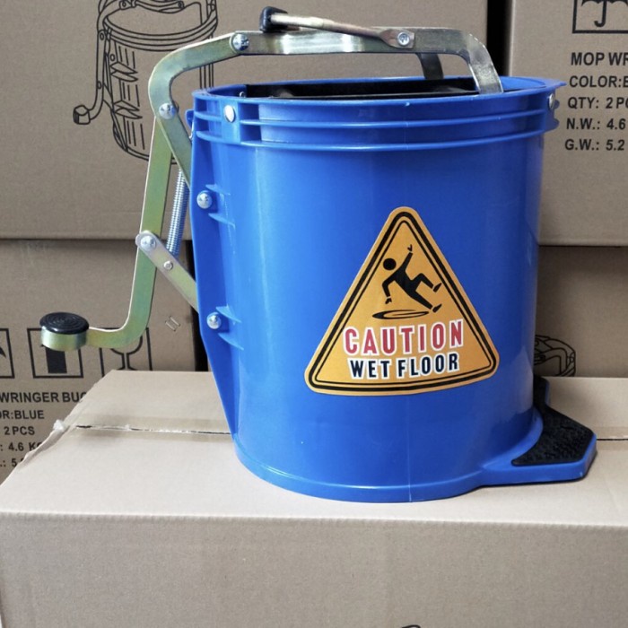 Herzliya Mop Wringer Bucket 15 L. Single Squeeze Mop Bucket