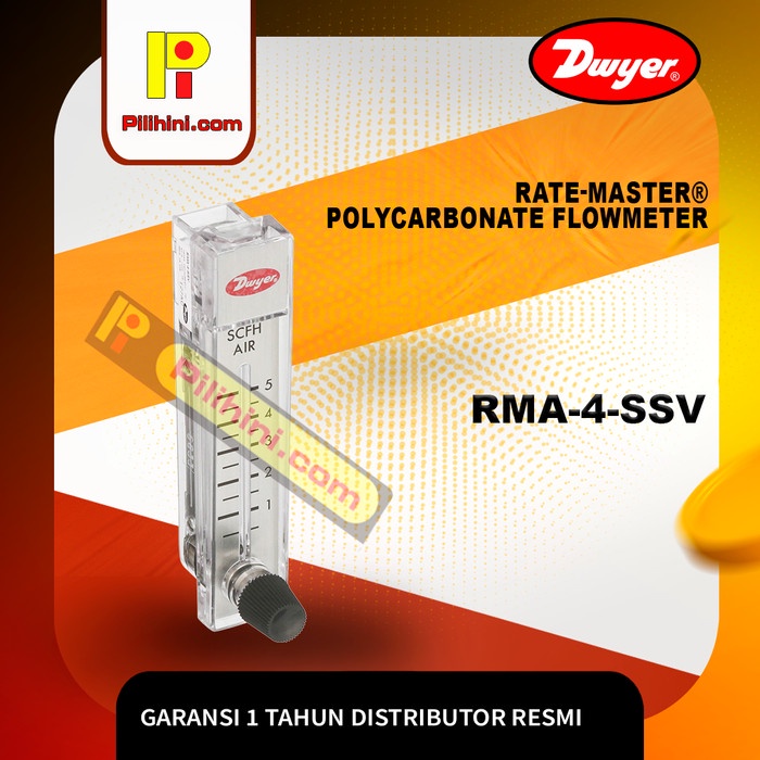Dwyer RMA-4-SSV Rate-Master Polycarbonate Flowmeter