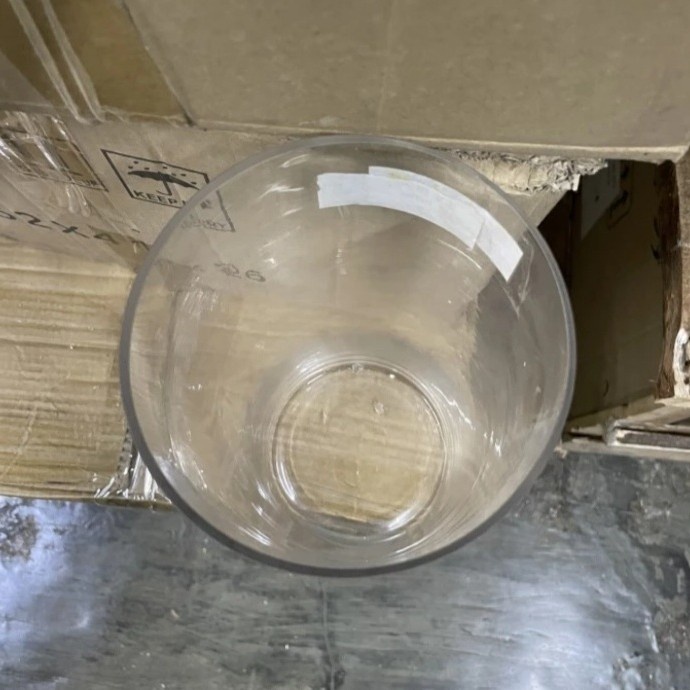 Vas bunga kaca tinggi 30cm lebar 12cm