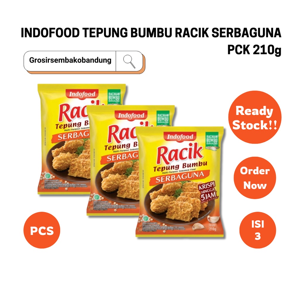 

INDOFOOD TEPUNG BUMBU RACIK SERBAGUNA PCK 210g - 3 PCS - Kota Bandung