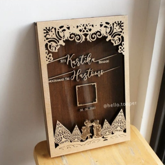 Terlaris FRAME MAHAR RUSTIC 20x30 / FRAME MAHAR / BINGKAI MAHAR / HIASAN MAHAR SALE