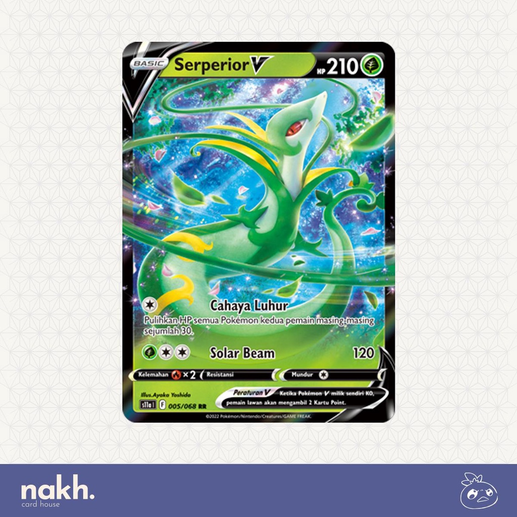 Kartu Pokemon TCG Indonesia Arkana Memuncak s11a 005/068 Serperior V