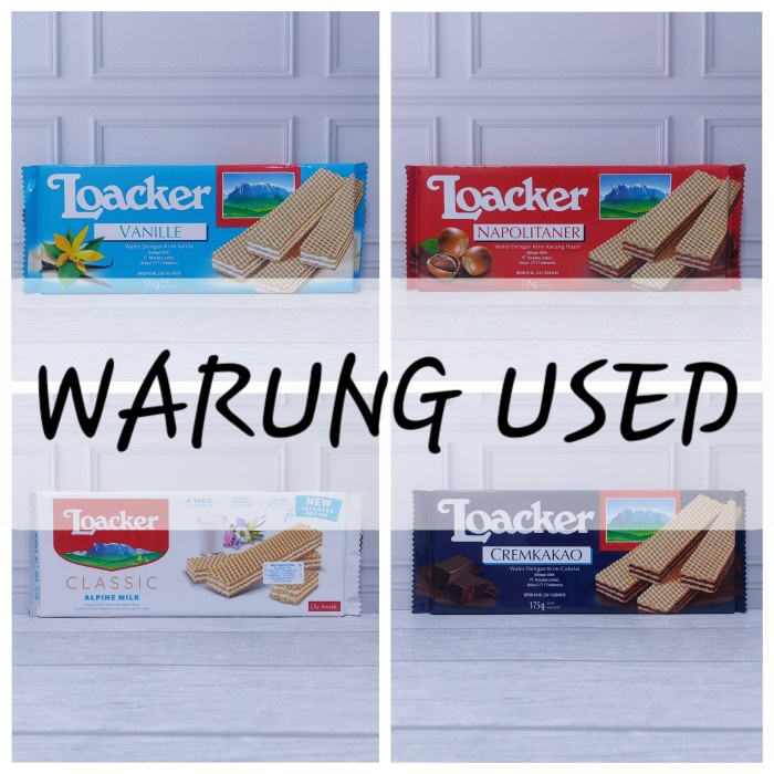 

ALL VARIAN LOACKER CLASSIC WAFER 175 GR 175GR BISKUIT WAFER LOACKER
