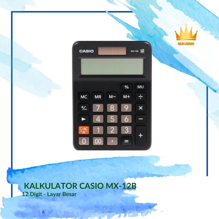 

Kalkulator 12 Digit Kalkulator Casio MX - 12B/ 12 Digit/ Hitam - Pcs