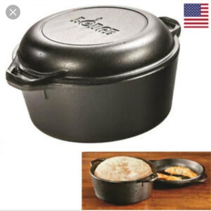 Lodge combo dutch oven cast iron