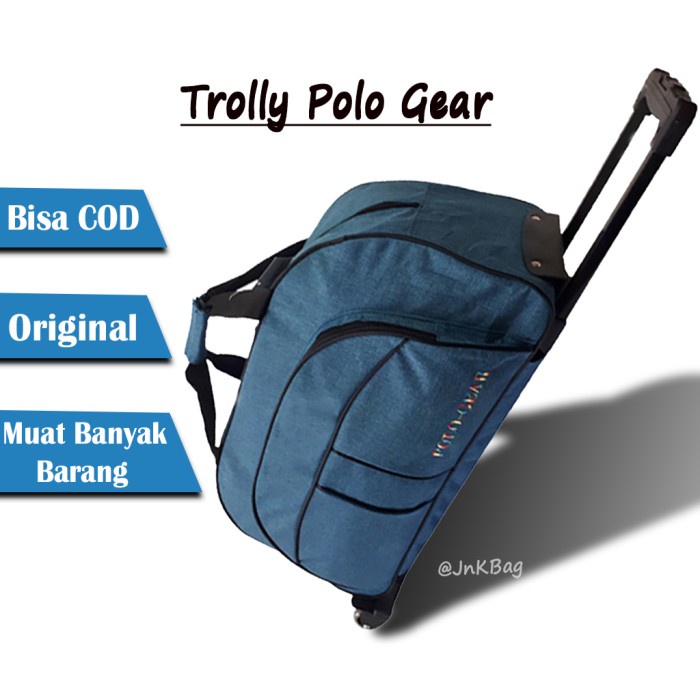 TROLLY BAG POLO GEAR 8827 BAHAN KANVAS