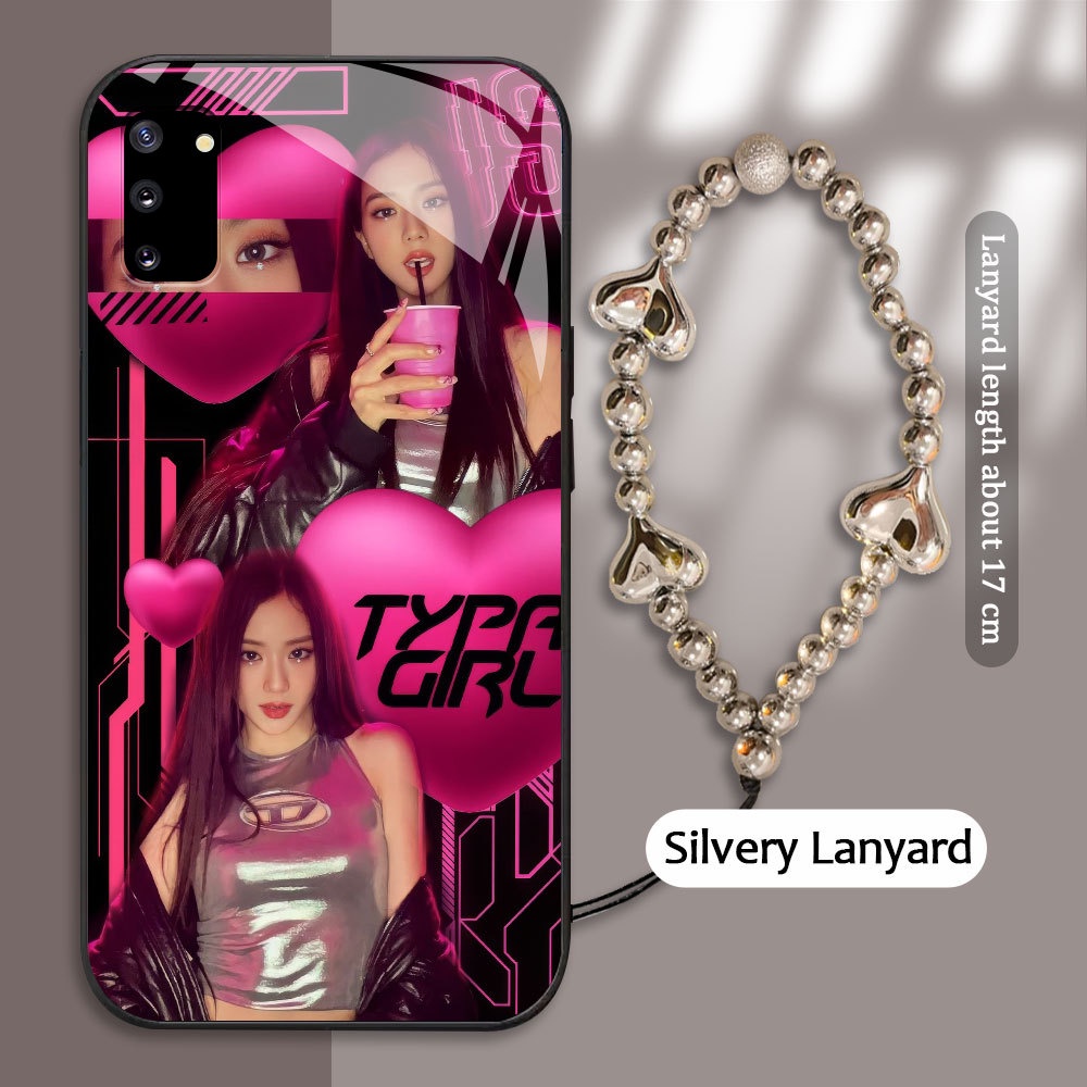 Tempered Glass case For Samsung Galaxy NOTE 9 10 Plus Pro kasing Handphone  BlackPink Kim Jisoo Casi