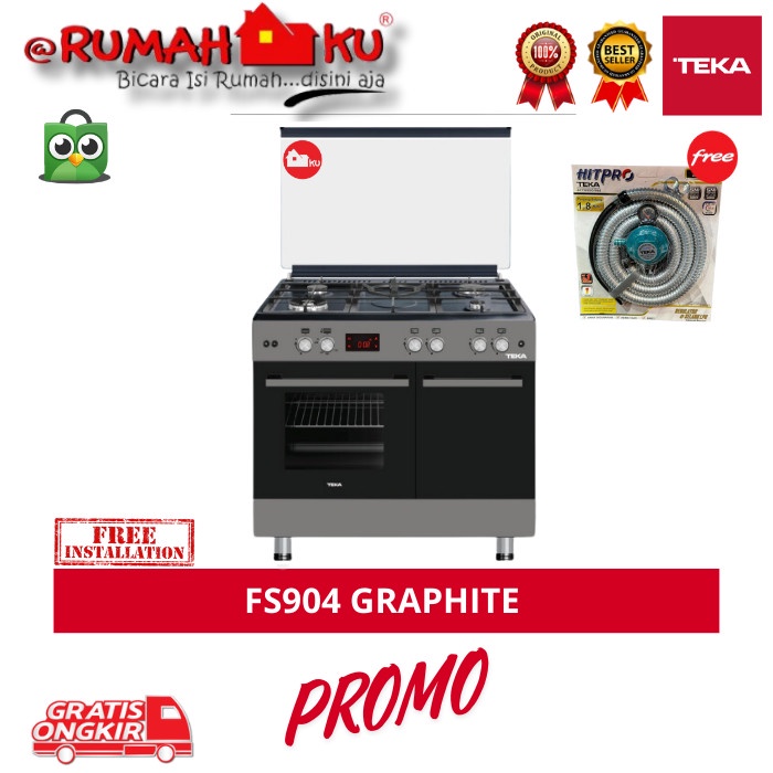 FREESTANDING COOKER TEKA FS 904 / FS904 GRAPHITE - KOMPOR GAS DENGAN OVEN