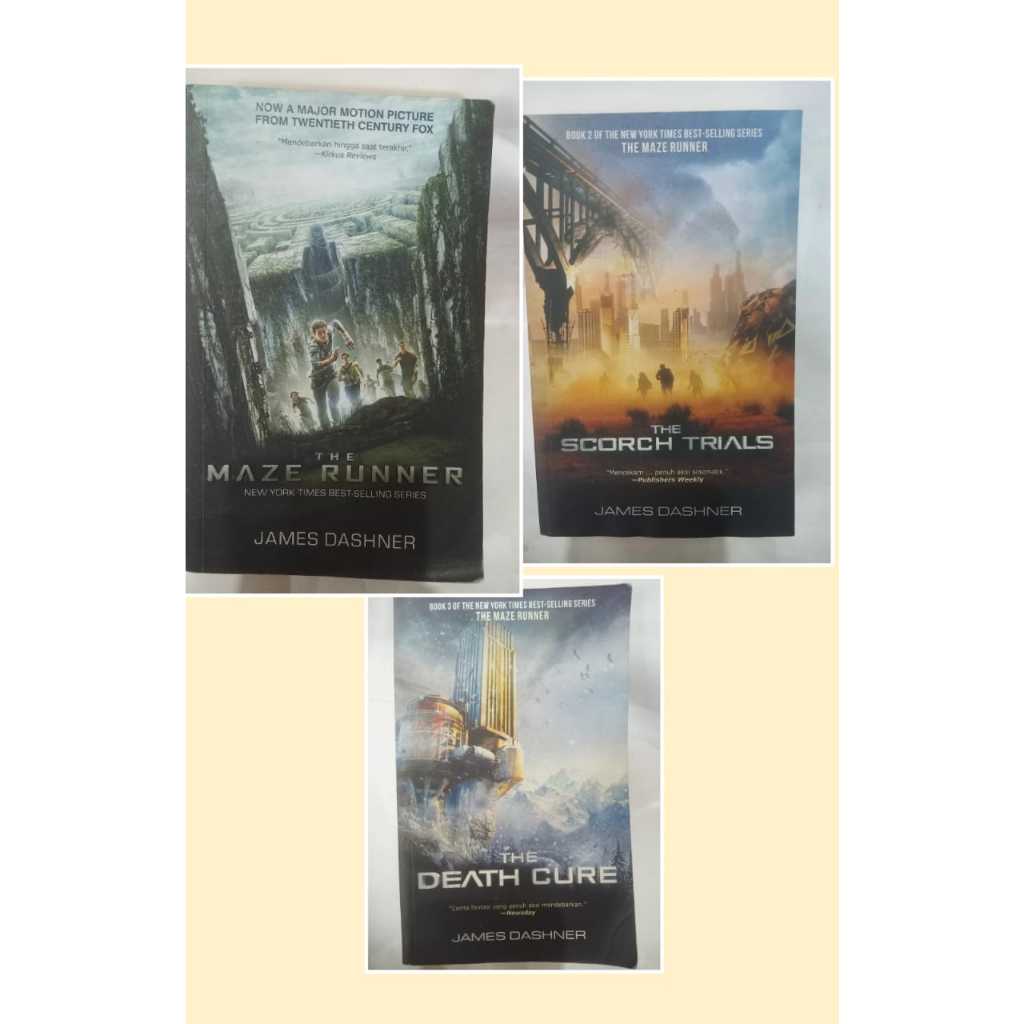 JUAL PAKET NOVEL The Maze Runner   Buku 1 ,2 dan 3 - Oleh James Dashner ( Indonesia )