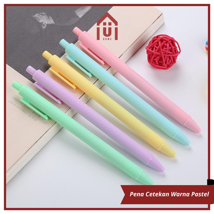 

Uniso - Pena Cetekan Warna Pastel Bolpoin Gel Mekanik 0.5Mm Warna Unik Pulpen Gel Klip Lucu Alat