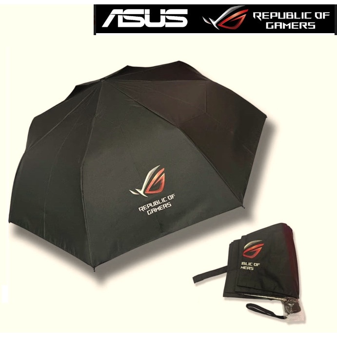 Payung lipat Fashion cowok cewek Design Logo Asus ROG Terbaru Original