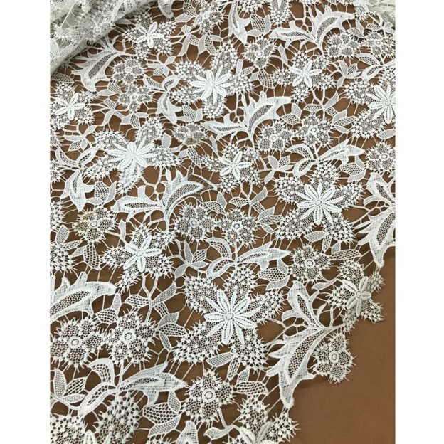 BERGARANSI Kain Tile Prada Ori Putih Bahan Baju Pengantin Premium Meteran