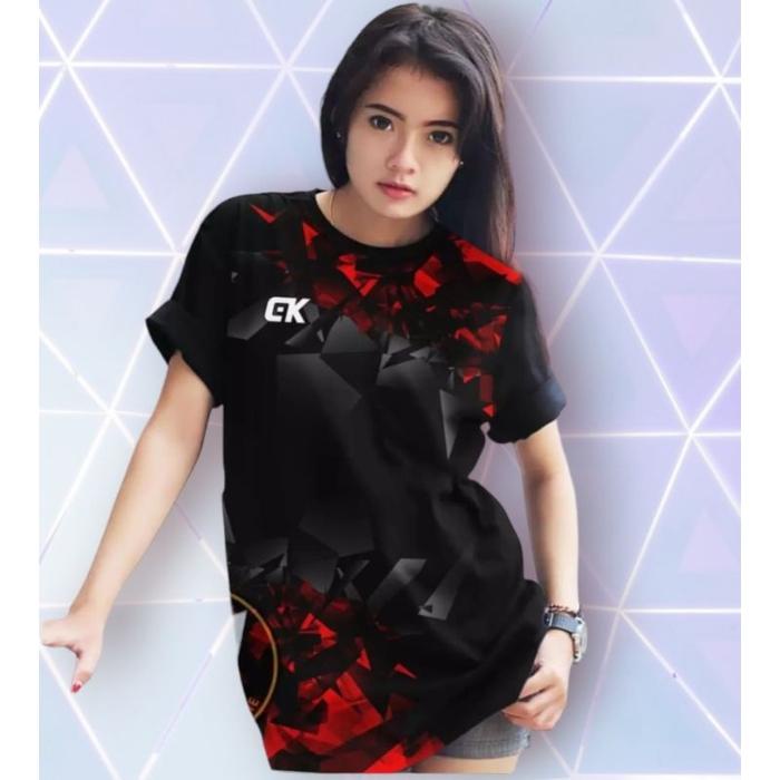 ( Cod ) Baju Dan Stelan Olahraga Wanita 1Set Setelan Baju Voli Cewek Baju Badminton Printing Baju