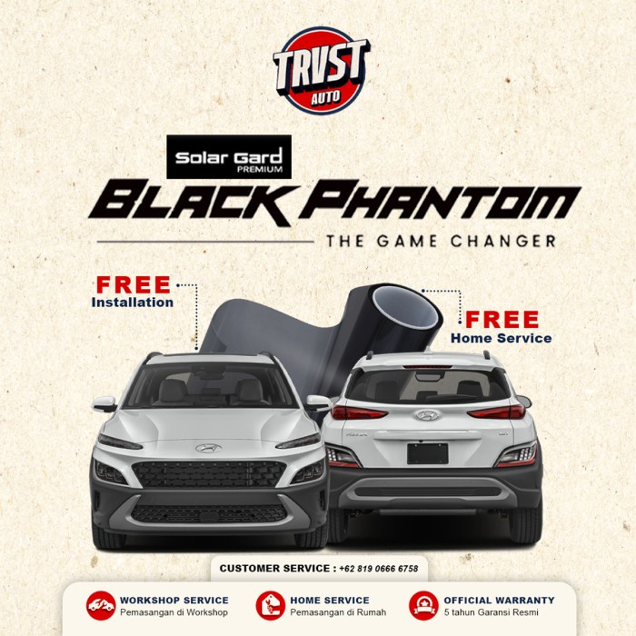 Ready Solargard Black Phantom Depan + Belakang