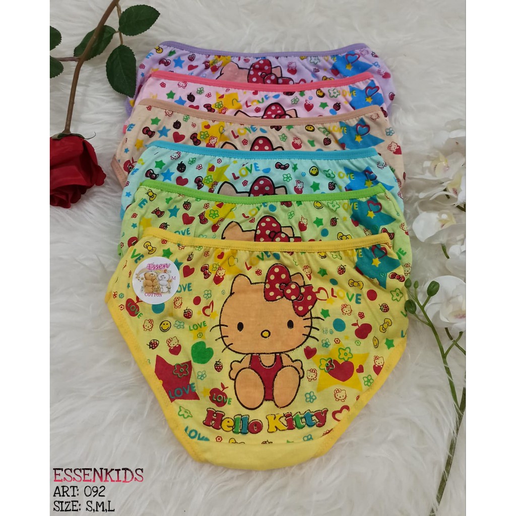 ESSEN Kids Celana Dalam Anak Cewek Perempuan / Cantik / LUCU / SABLON / HK NEW / 092 ESSEN