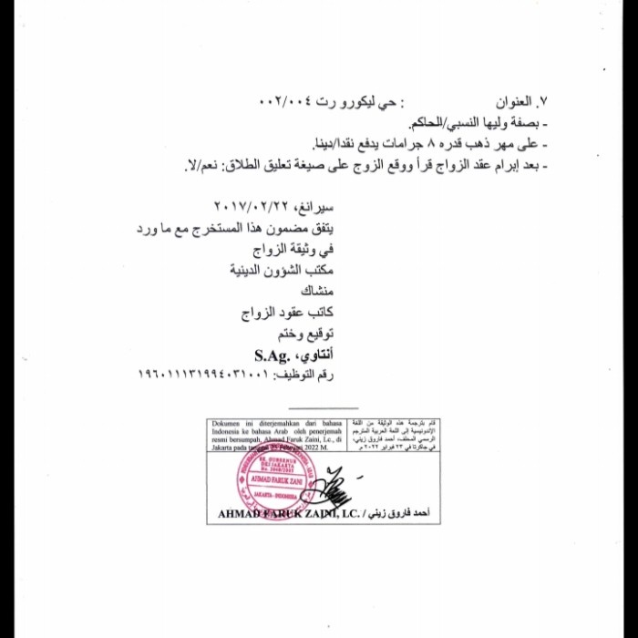 

HOT SALE! Terjemah dokumen tersumpah Bahasa Arab