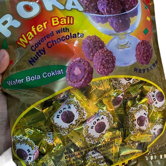 

terbaru !!! roka apollo wafer ball coklat isi 50 pcs original enak ready