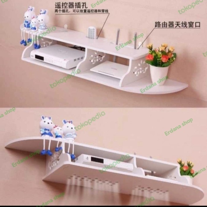 TERBARU Rak gantung dinding ambalan DVD router WIFI set top box remote TV AC