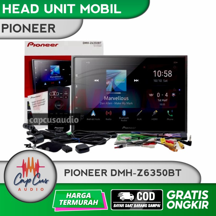 BISA GOSEND HEAD UNIT PIONEER DMH-Z6350BT TAPE DOUBLE DIN DMH Z6350BT / Z 6350 BT BERKUALITAS