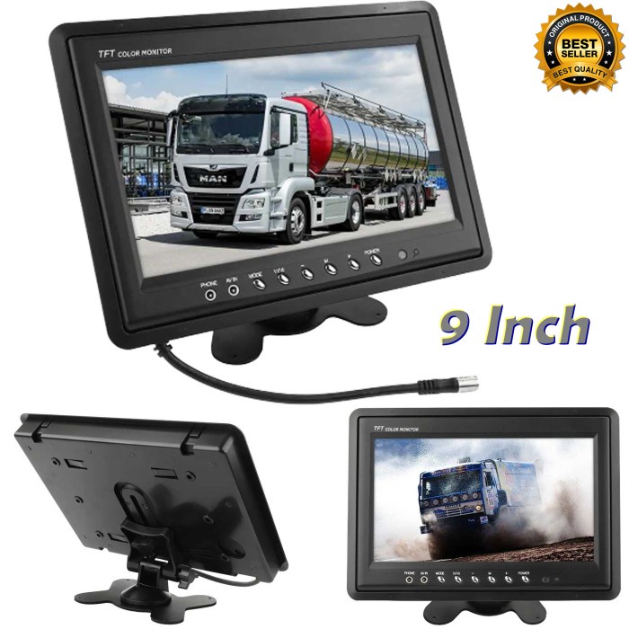 BISA GOSEND LAYAR MONITOR KAMERA SPION PARKIR MUNDUR TRUK MOBIL REAR VIEW CAMERA DISPLAY CCTV 9