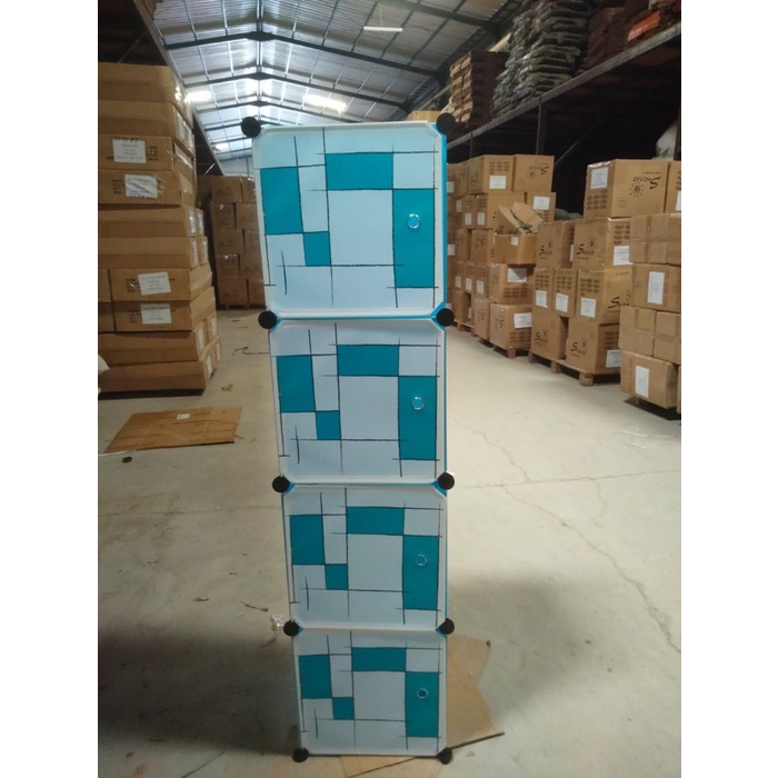 Lemari Plastik 1X4 Lemari Pakaian Anak Karakter Doraemon,Shenar