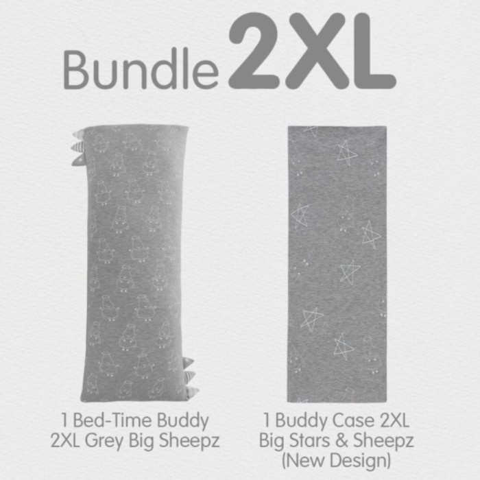 Baabaasheepz BedTime Buddy 2XL Grey + CASE 2XL Grey (BUNDLING)