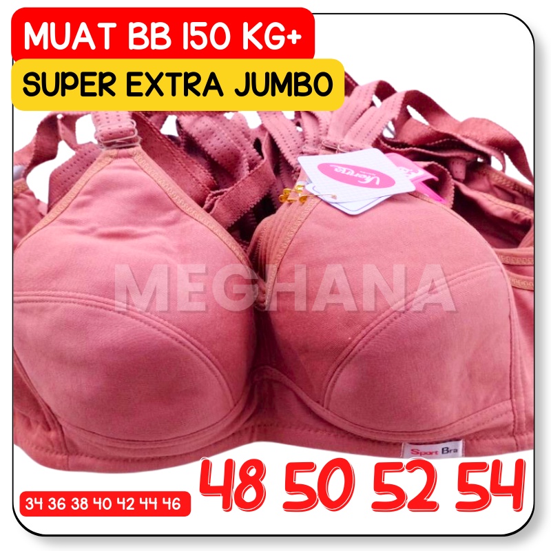 Bra Bh Super jumbo ukuran 44, 46 , 48 50 52 dan 54 tanpa busa sport bra