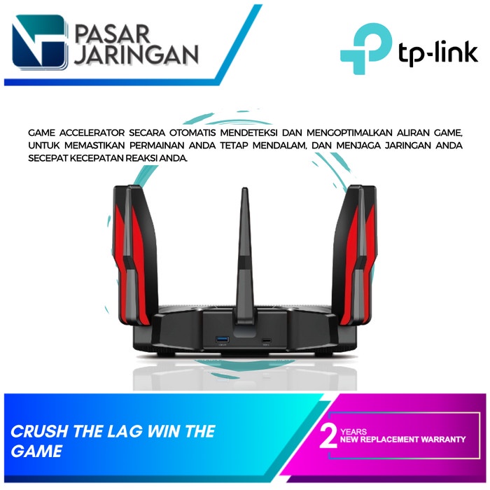 Diskon TP-LINK Arer AX11000 Next-Gen Tri-Band Wifi6 AX11000 Gang Router