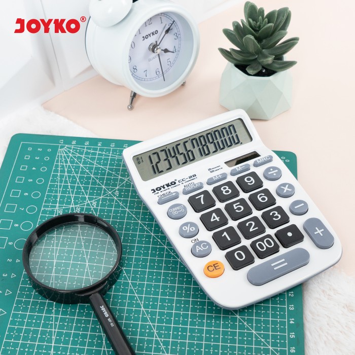 

CALCULATOR / KALKULATOR JOYKO CC-28 / 12 DIGITS / CHECK CORRECT [TERBARU[TERLARIS[ORIGINAL[ASLI]