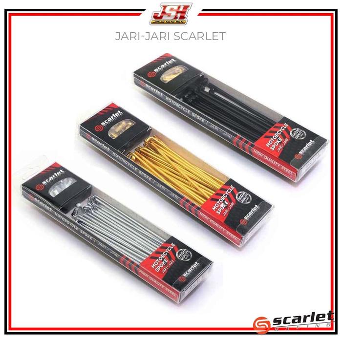 Jari Jari Motor Jeruji Ruji Scarlet Hitam Gold Chrome Ring 14 17 Honda Grand Supra Megapro Cb 150